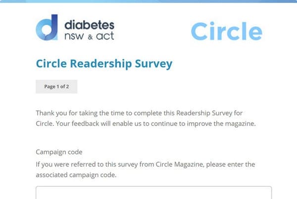 Diabetes NSW & ACT using a survey in event solutions software