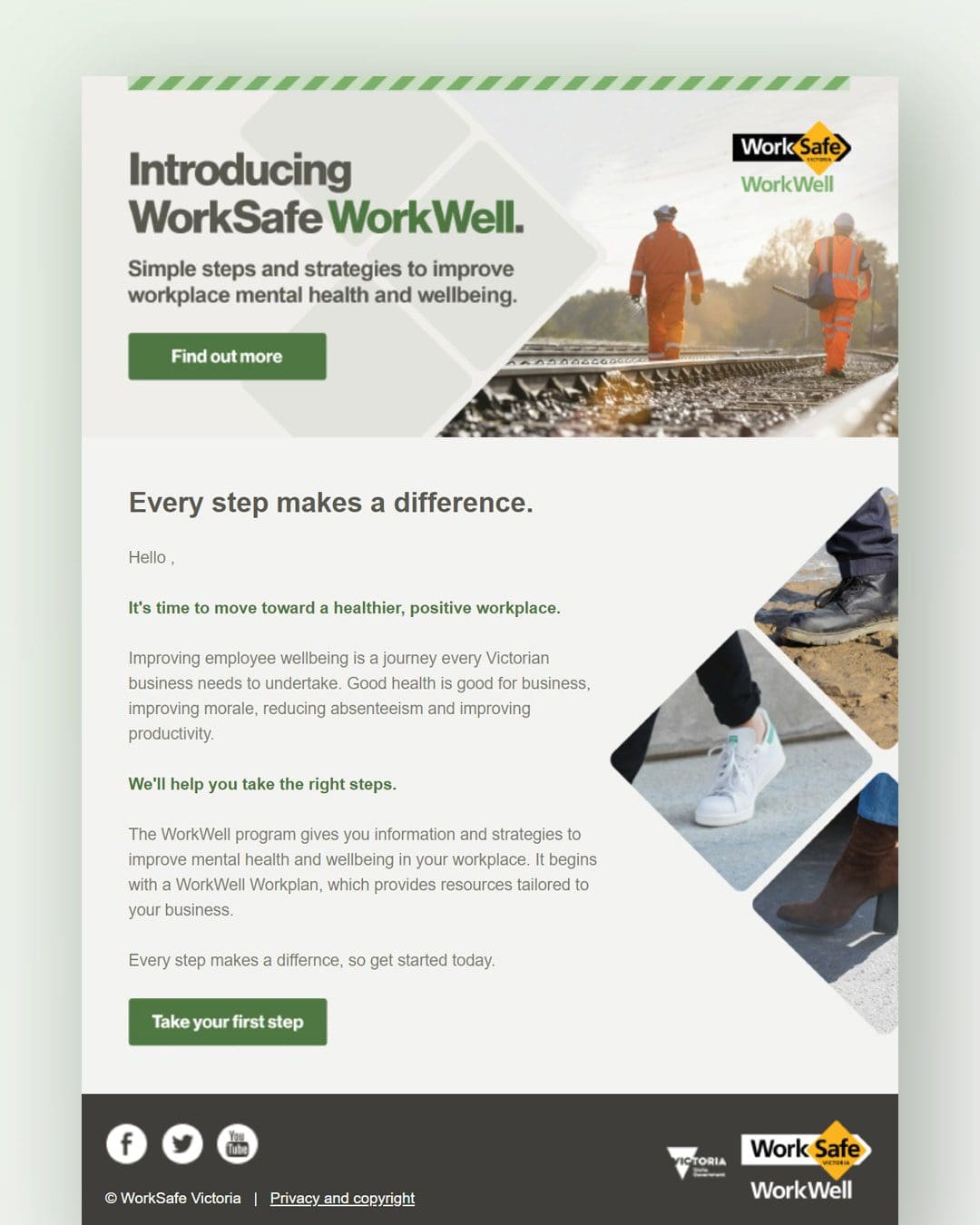 WorkSafe Victoria - WorkWell Email