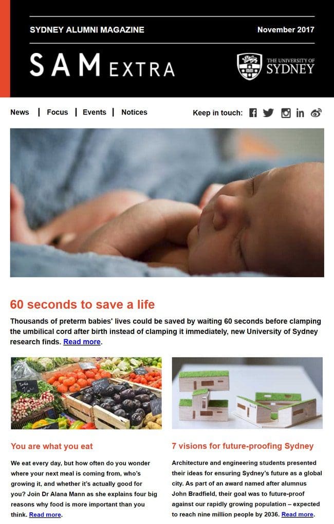 The University of Sydney - Email Template
