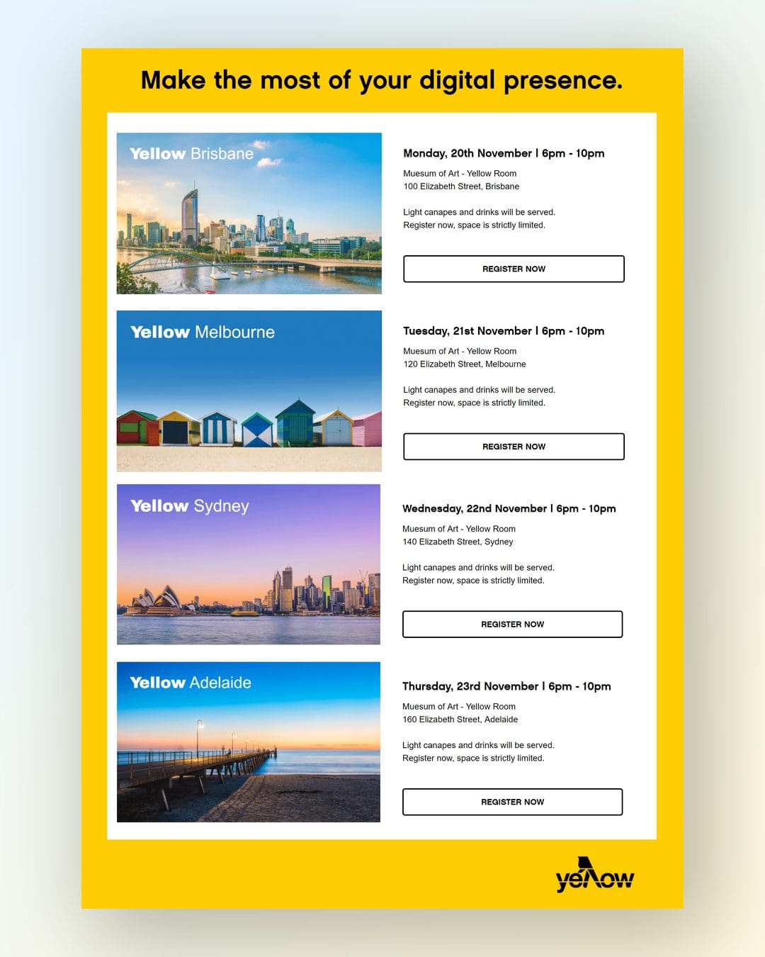Event Communication Plan Landing Page