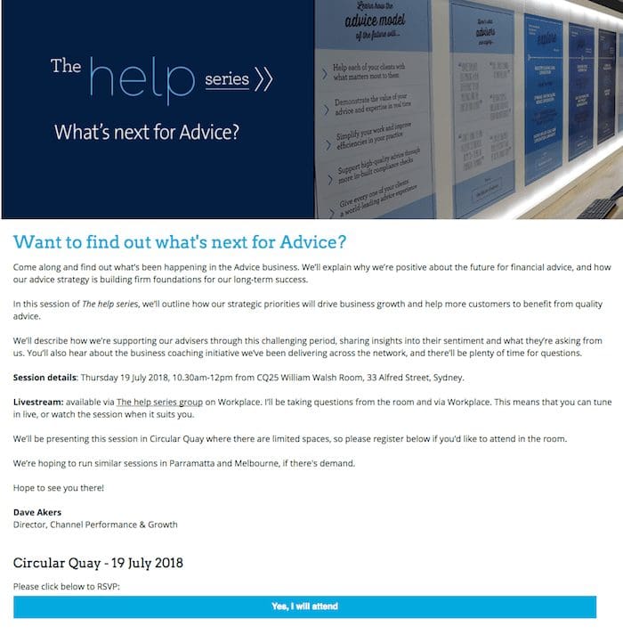 AMP bank landing page
