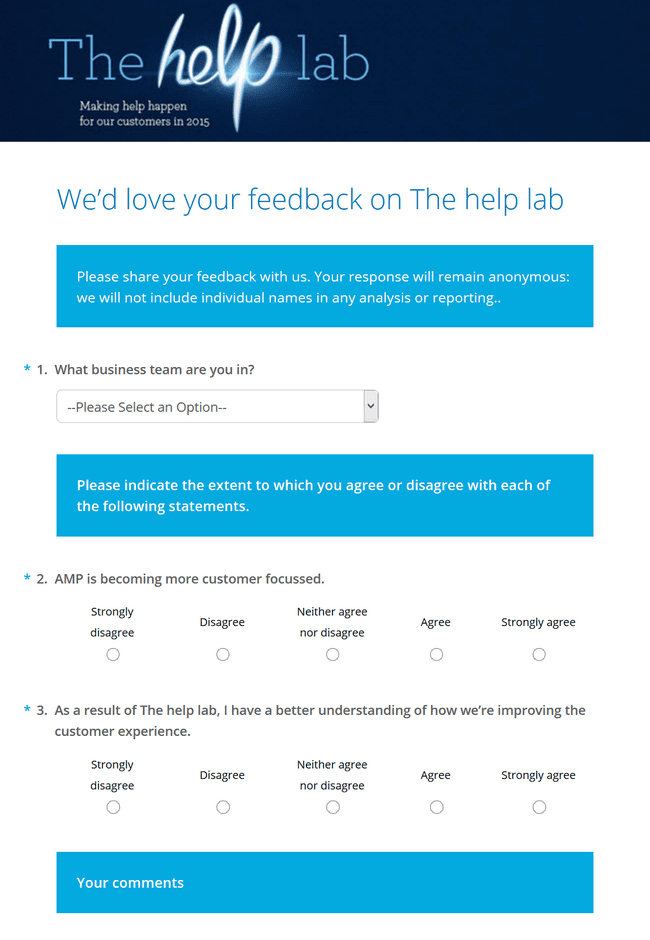 AMP survey