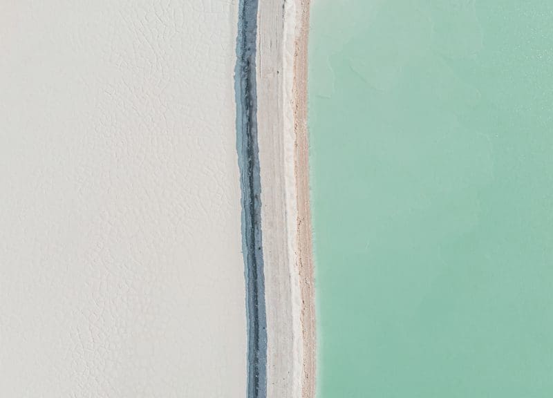 Picture of a beach shoreline at arial view