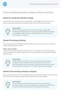 email marketing cheatsheet