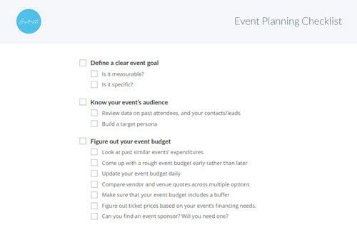 Event Planning Checklist