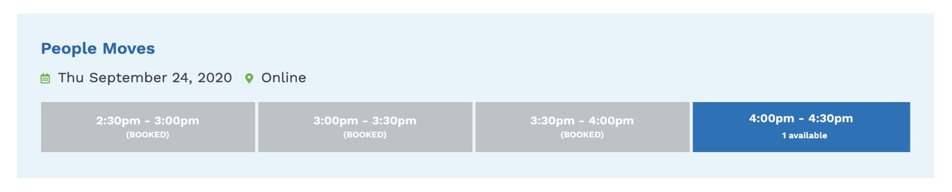 Ausgrid Appointment Calendar