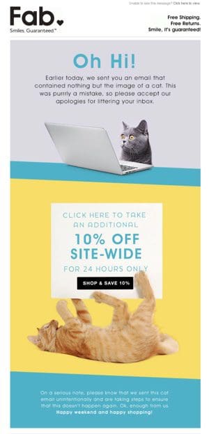 positive apology email