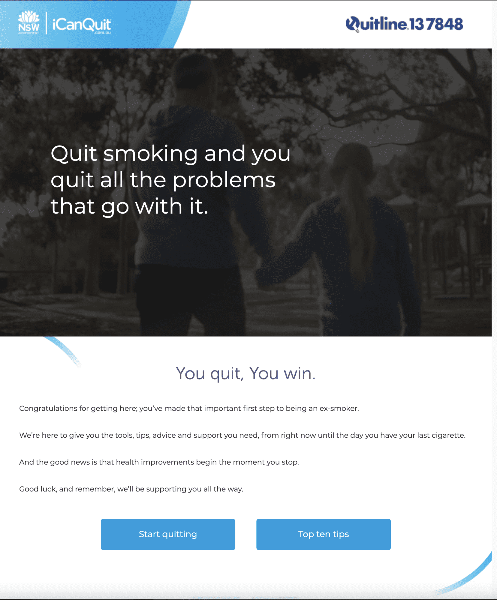 icanquit swift digital landing page