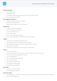 Swift Digital Marketing Automation Checklist