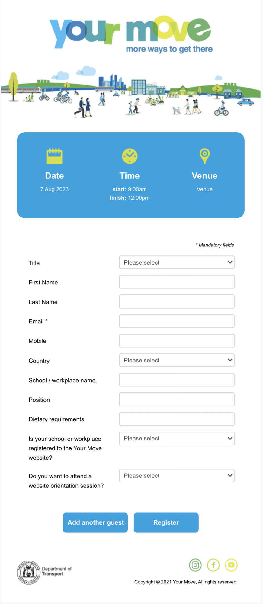 Transport WA Registration Form Swift Digital