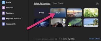 zoom virtual background blur