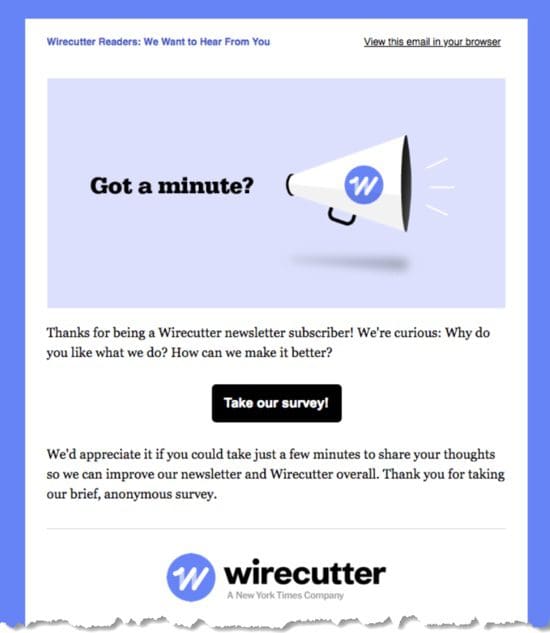 wirecutter company newsletter template