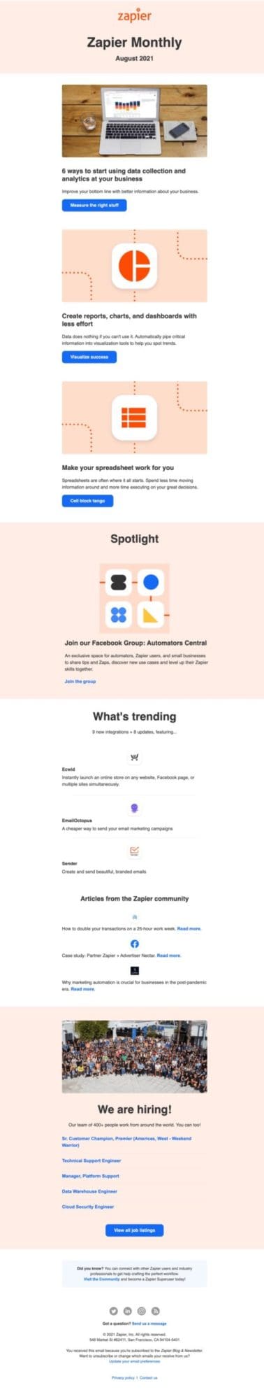 Zapier newsletter