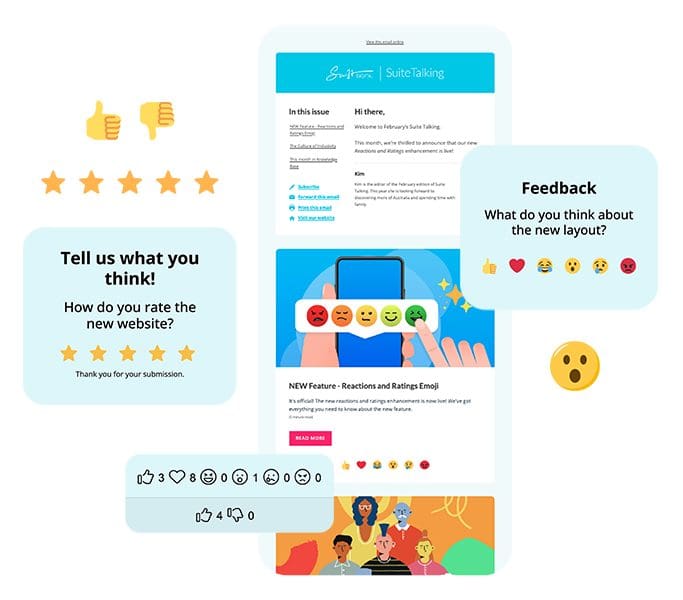 Reactions and Rating Emoji Swift Digital Feature